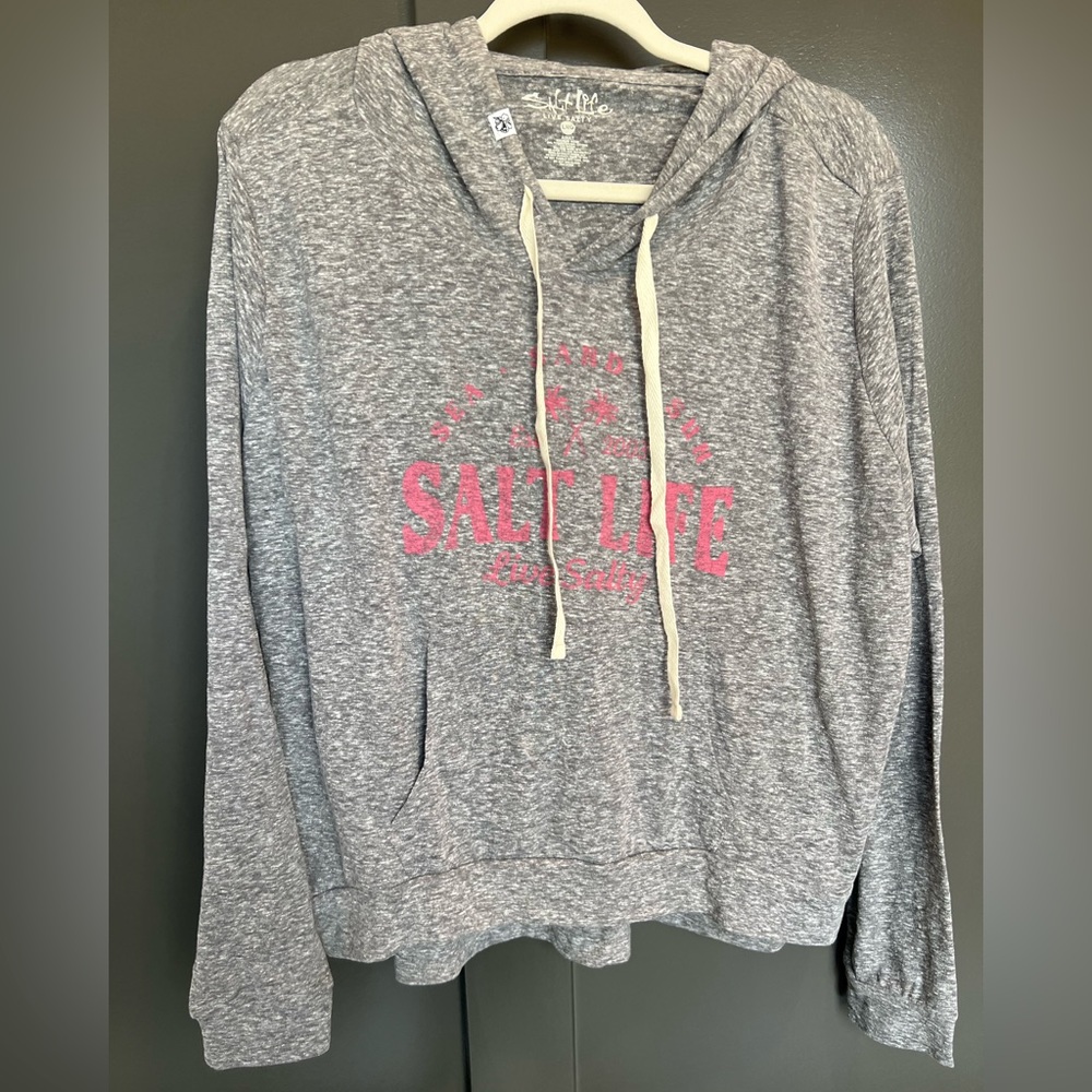 Salt Life Gray Hooded Top